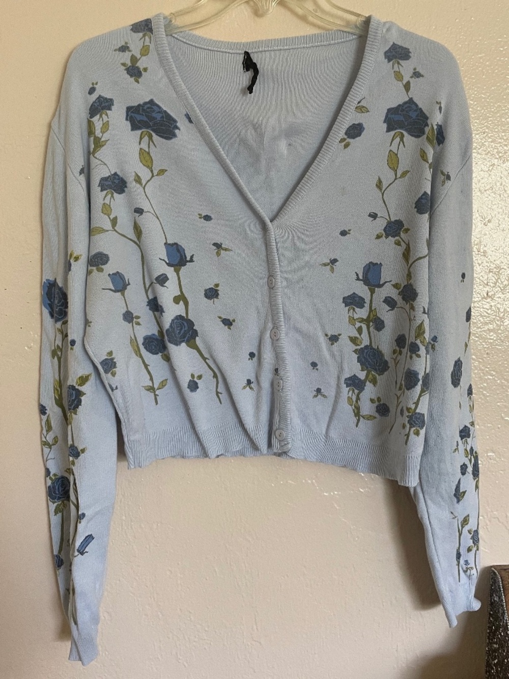 Accepting offers! Blue and White button Cardigan